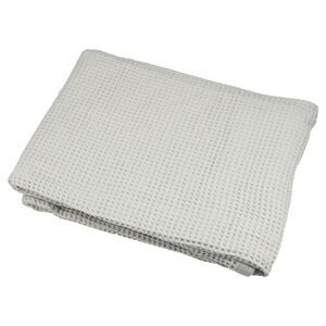 1Pc Waffle Weave Pattern Soft Absorbent Bath Towel Gray 55.12"x27.56"